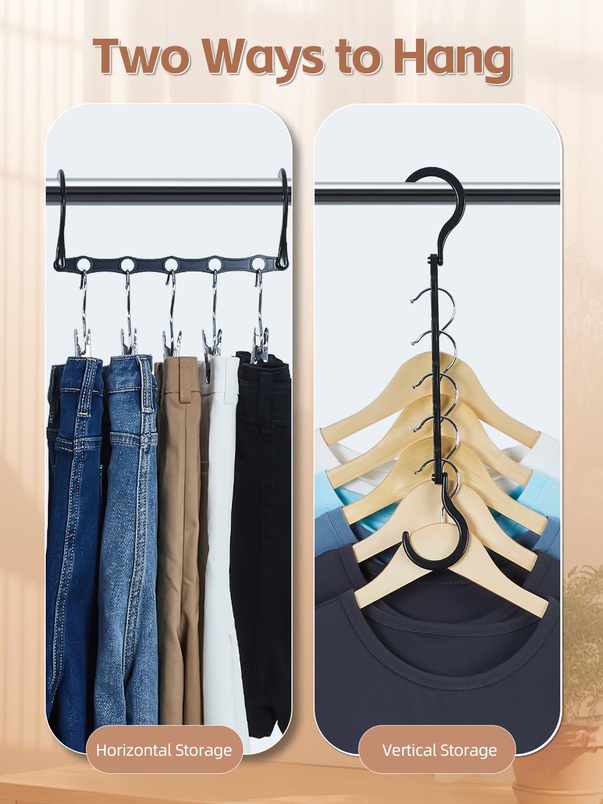 Yelthorvyn Space Saving Hangers Black