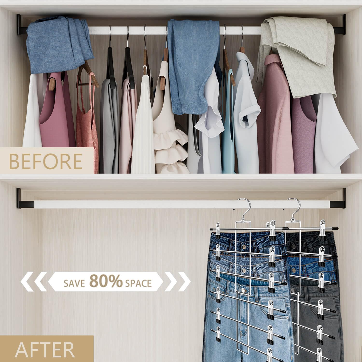 Yelthorvyn Pants Hangers with Clips