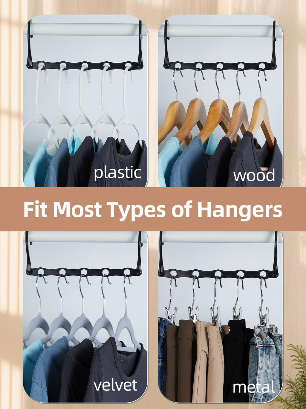 Yelthorvyn Space Saving Hangers Black