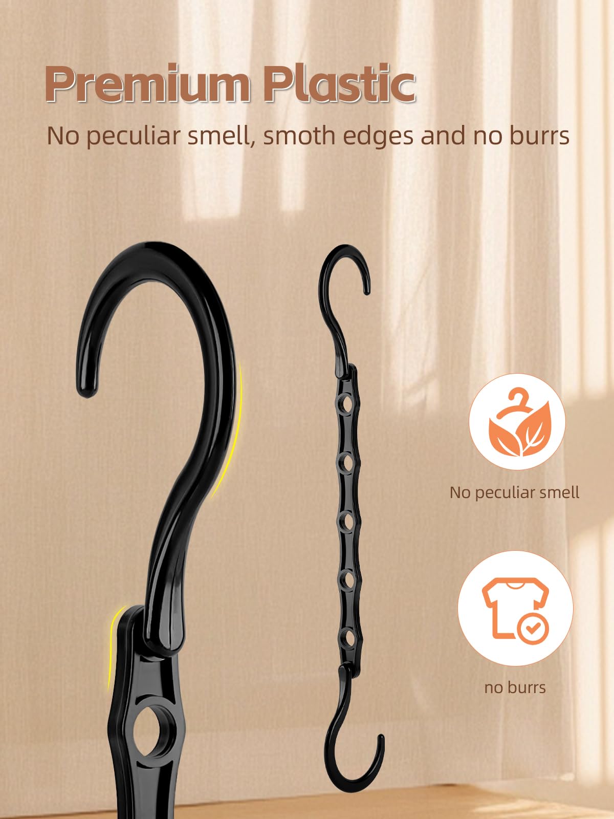 Yelthorvyn Space Saving Hangers Black