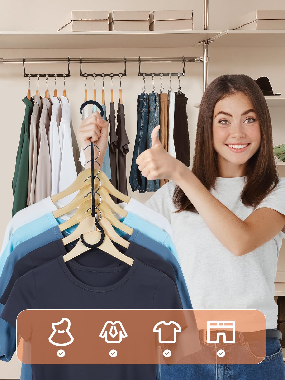Yelthorvyn Space Saving Hangers Black