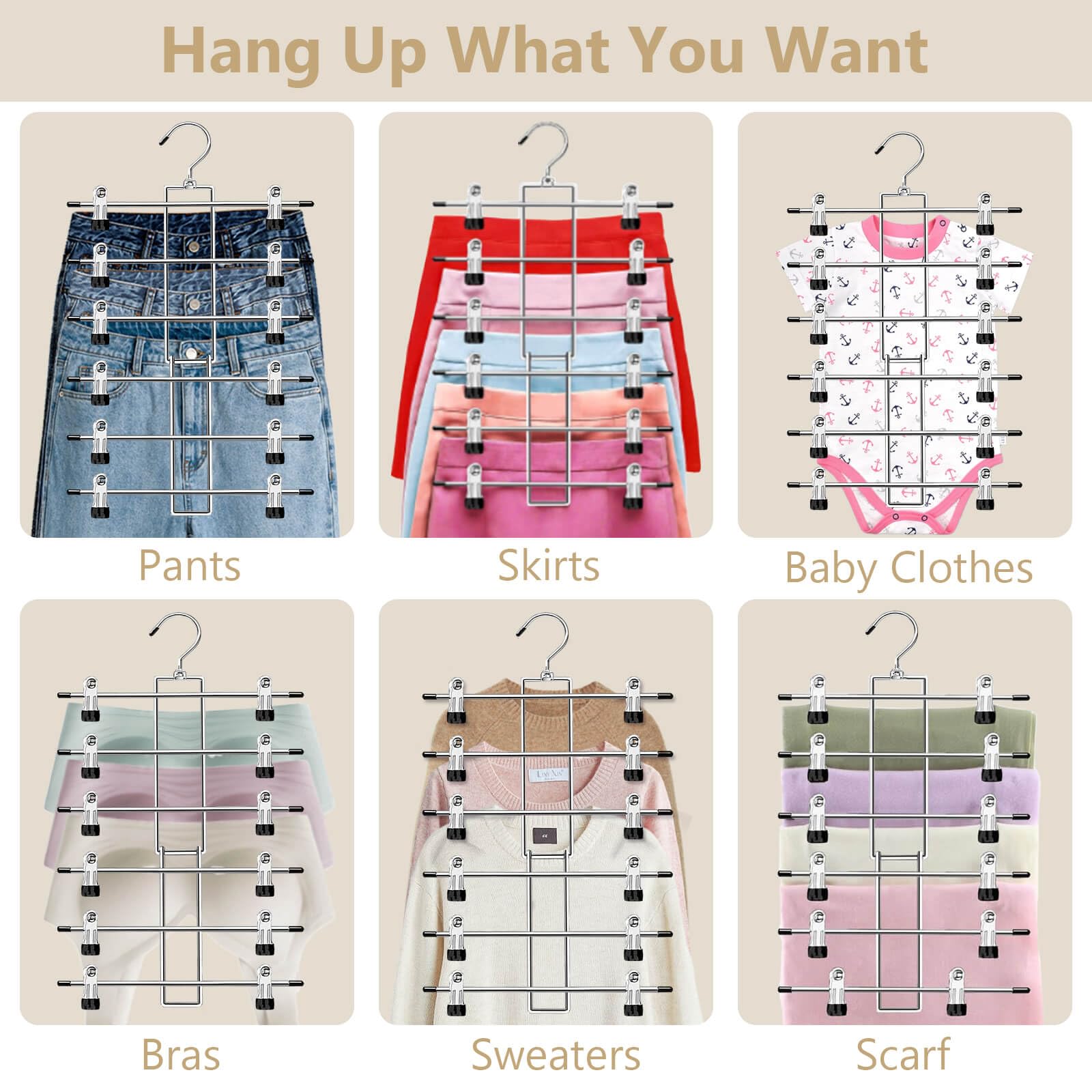 Yelthorvyn Pants Hangers with Clips
